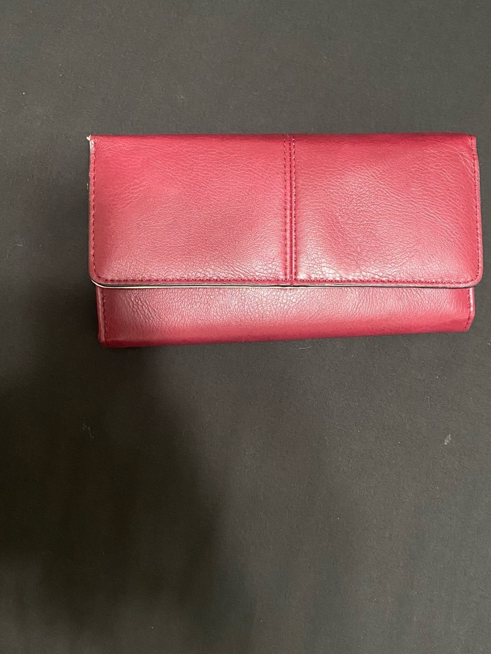 Classic Women's Leather Wallet - Dark Pink